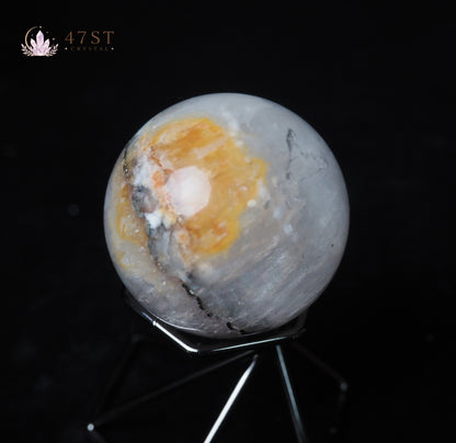 Fluorite & Chalcopyrite Sphere