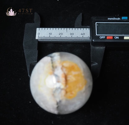 Fluorite & Chalcopyrite Sphere