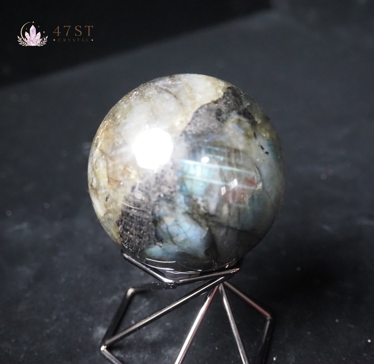 Black Moonstone Sphere