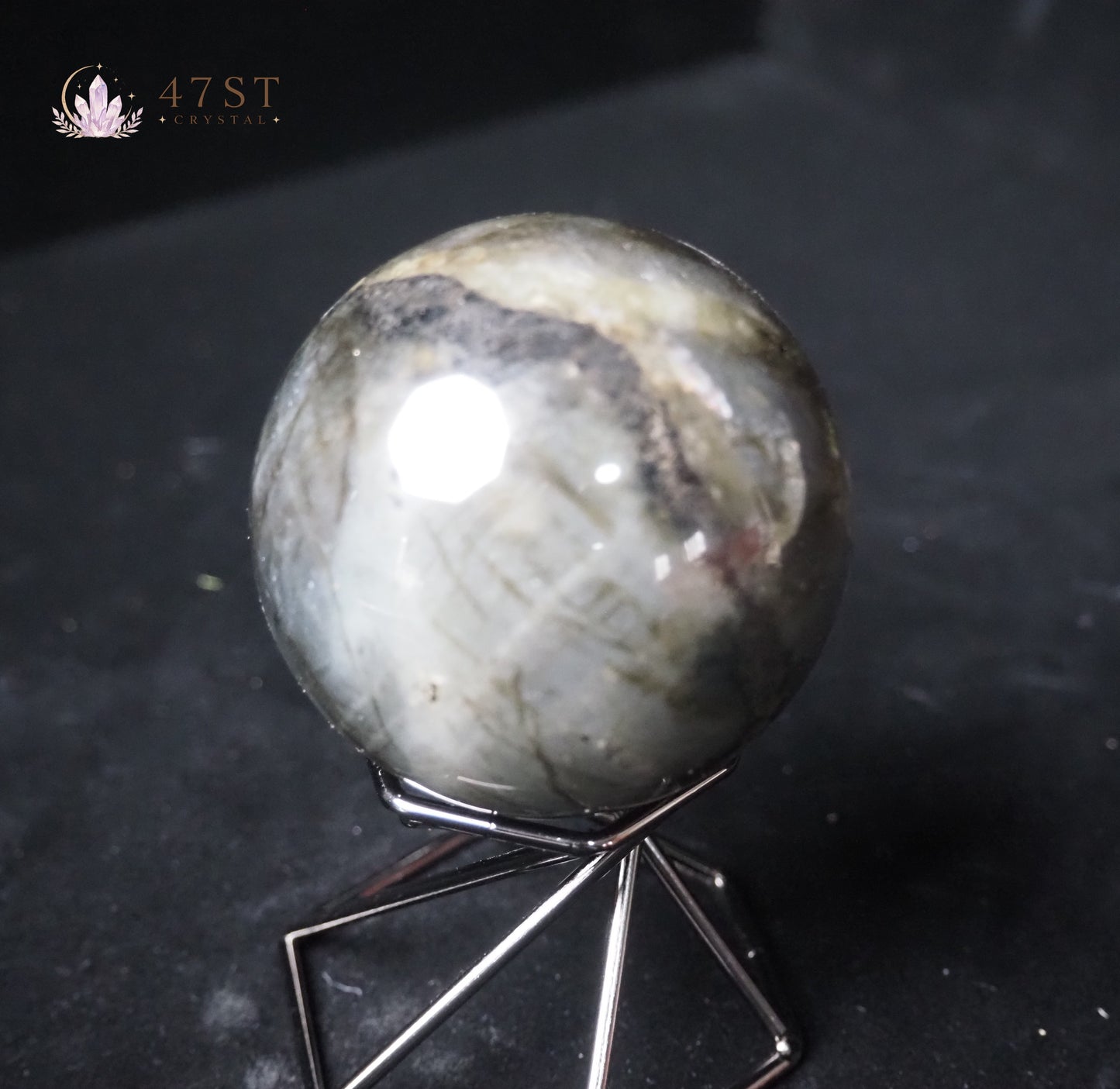 Black Moonstone Sphere