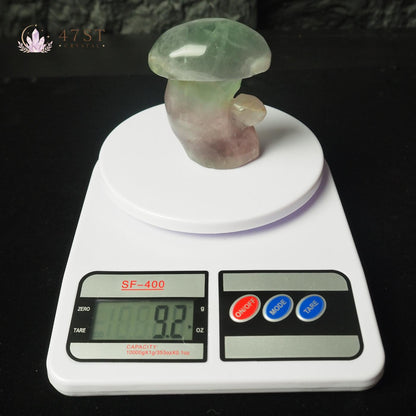 Rainbow Fluorite Mushroom Carving