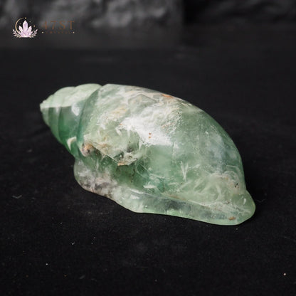 Snowflake Fluorite Conch Carving