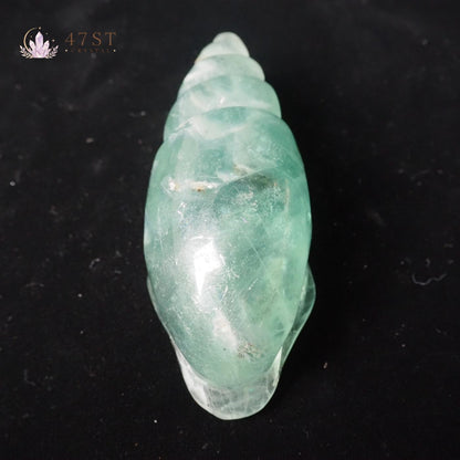 Green Fluorite Conch Shell Carving