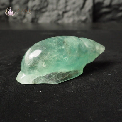 Green Fluorite Conch Shell Carving