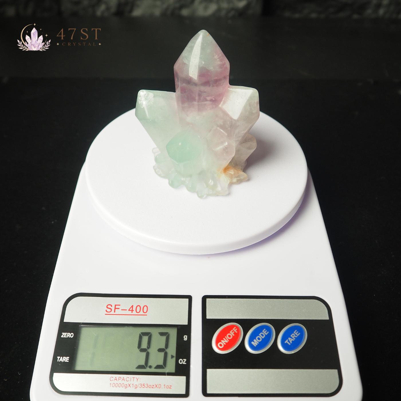 Rainbow Fluorite Cluster Carving