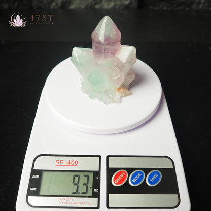 Rainbow Fluorite Cluster Carving