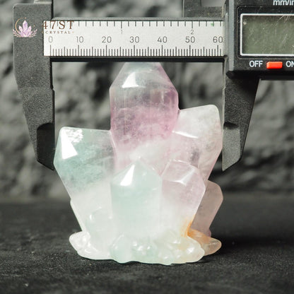 Rainbow Fluorite Cluster Carving