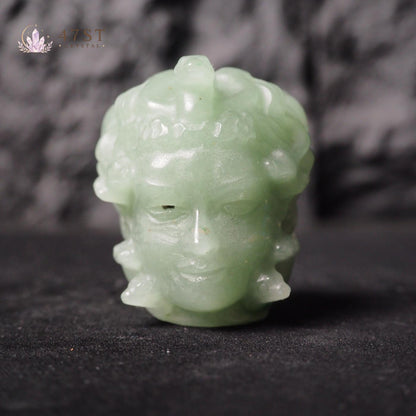 Medusa Head Crystal Carvings