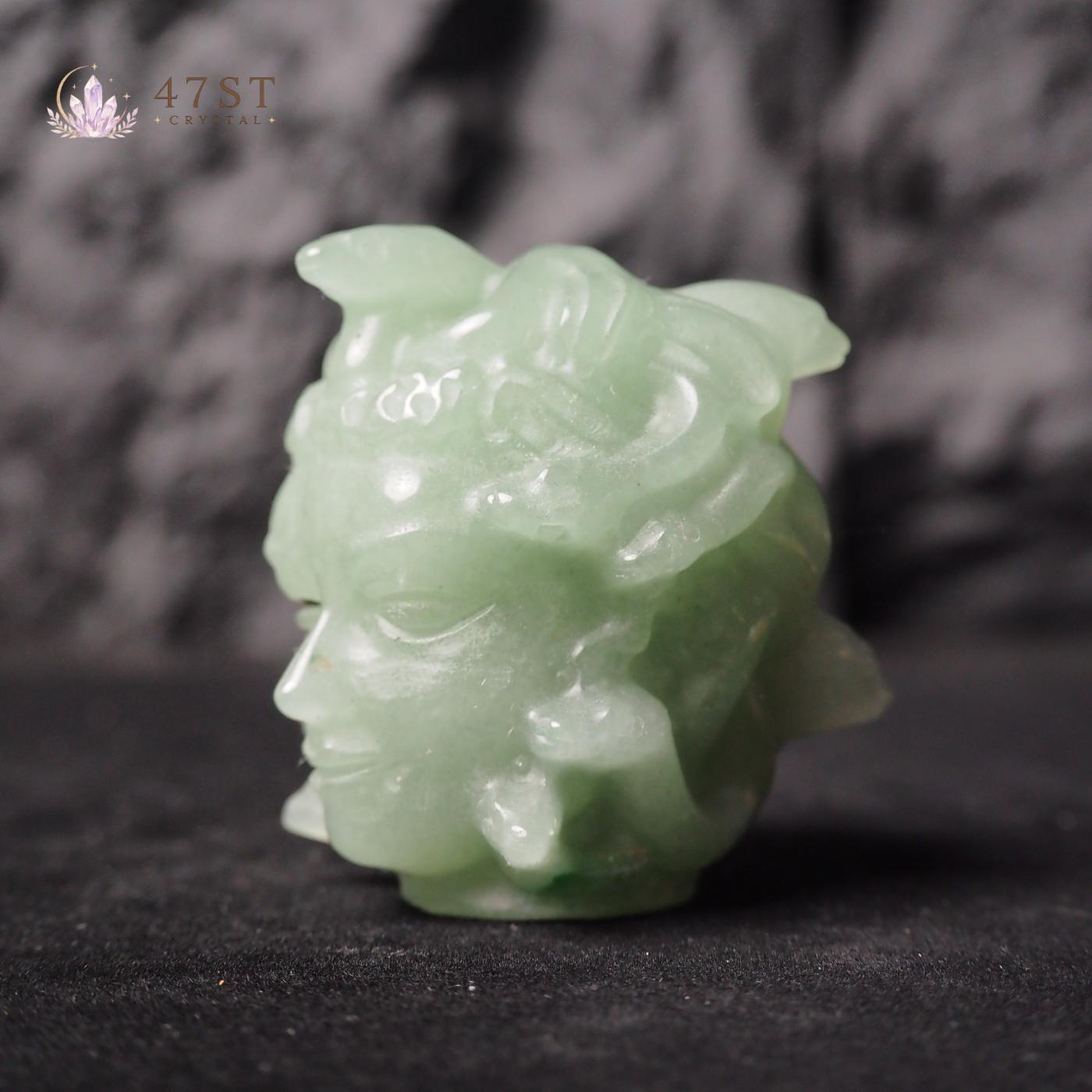 Medusa Head Crystal Carvings