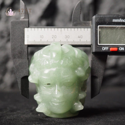 Medusa Head Crystal Carvings