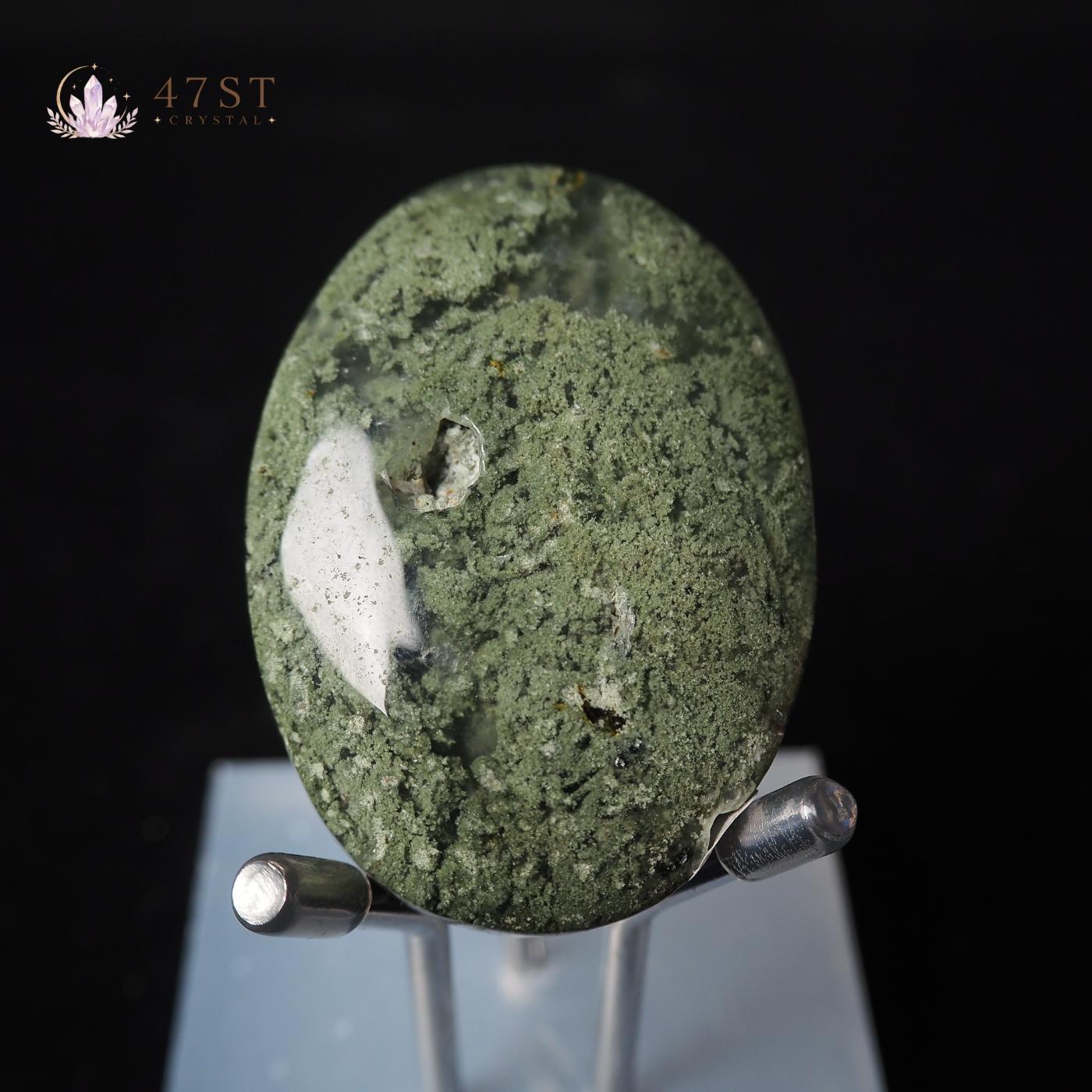 Moss Agate Palm Stone