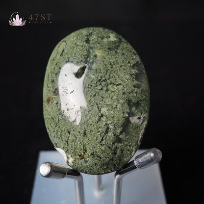 Moss Agate Palm Stone