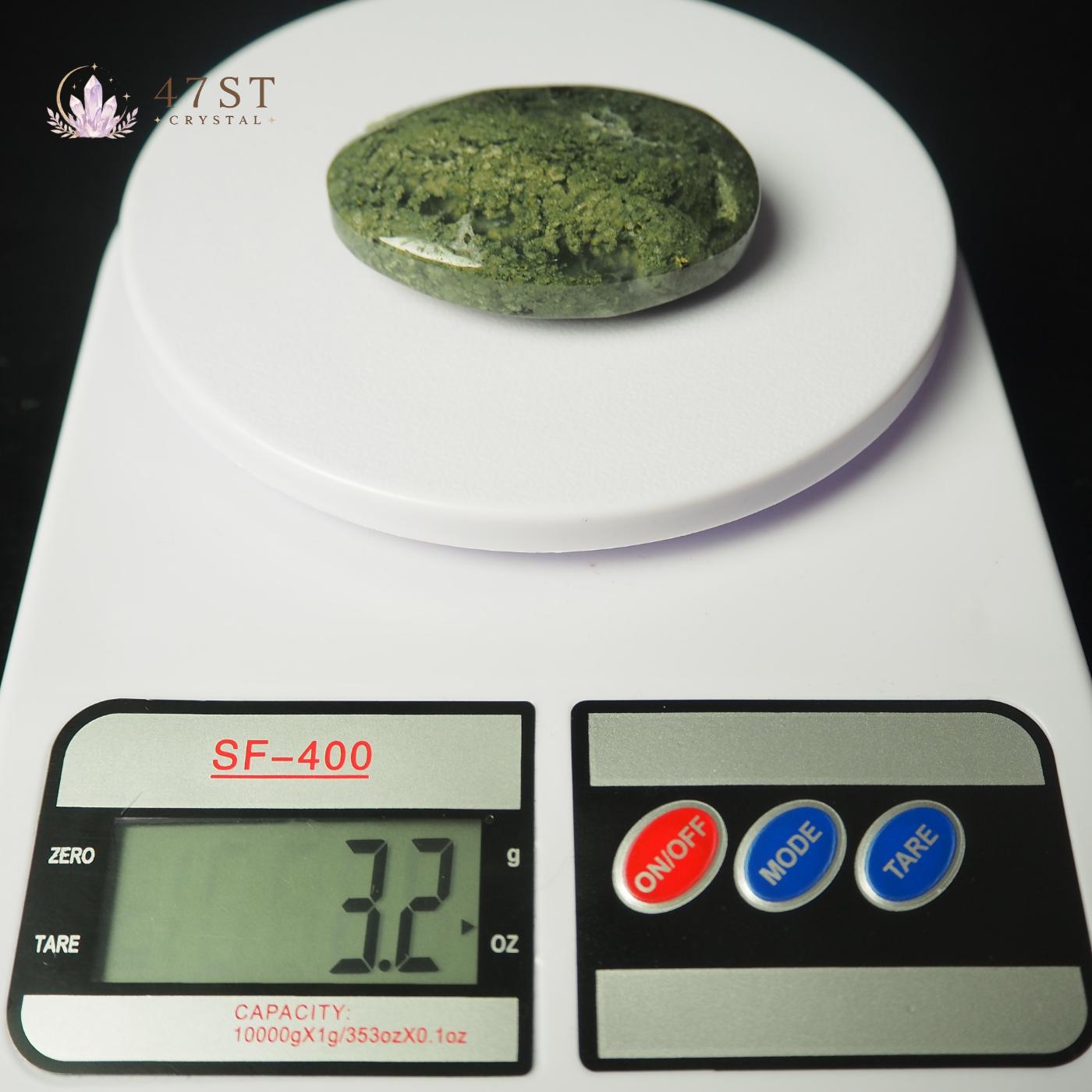 Moss Agate Palm Stone