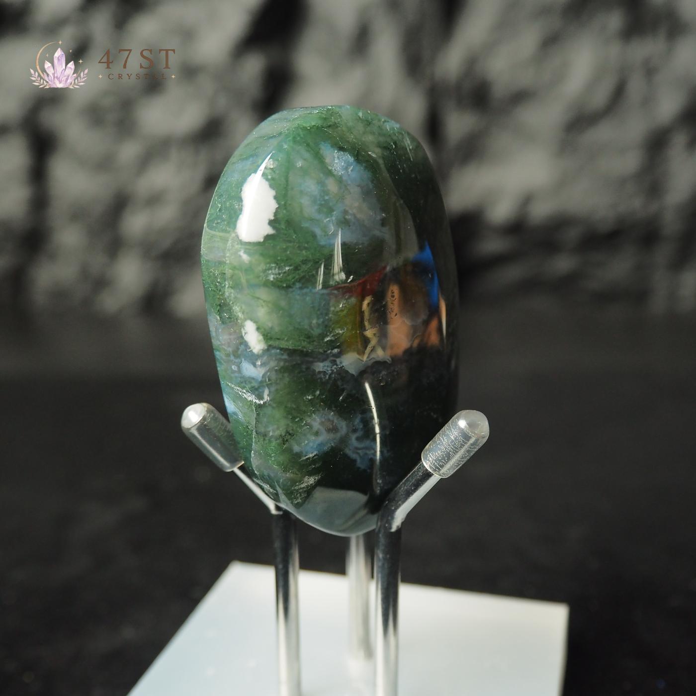 Moss Agate Palm Stone