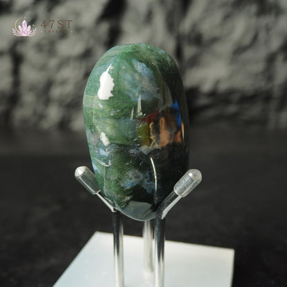 Moss Agate Palm Stone