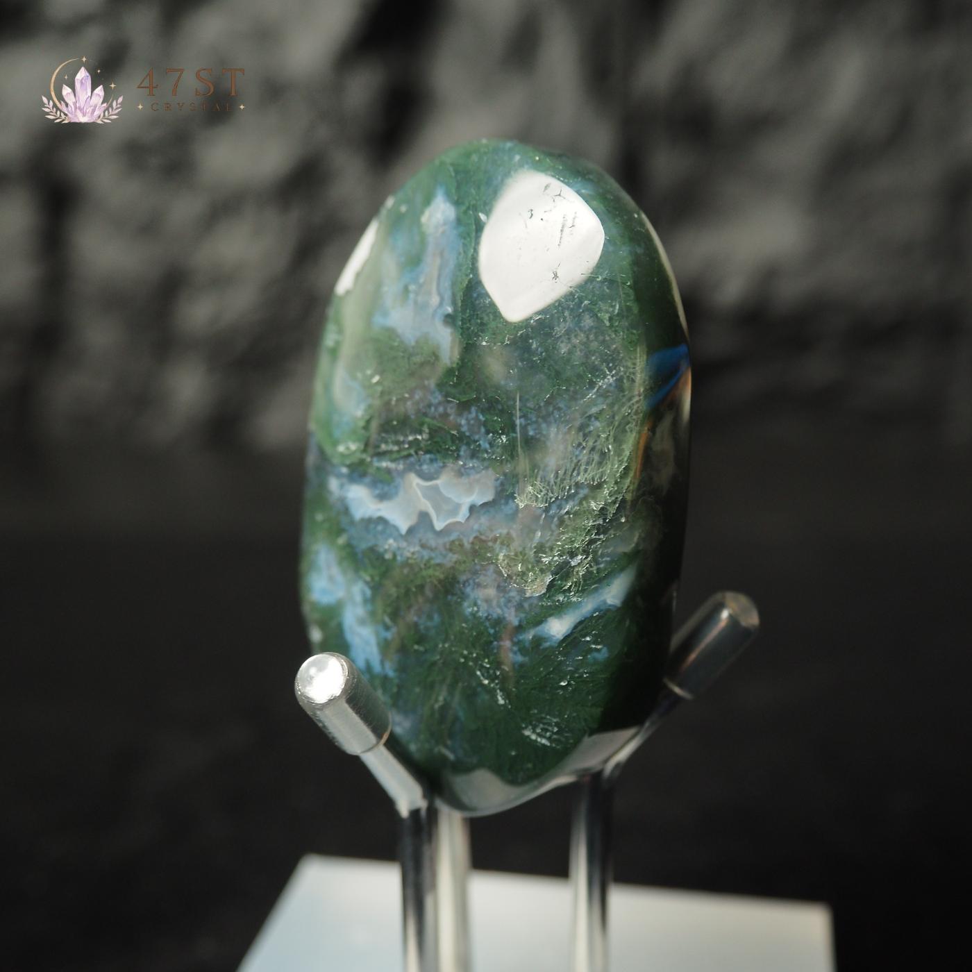 Moss Agate Palm Stone