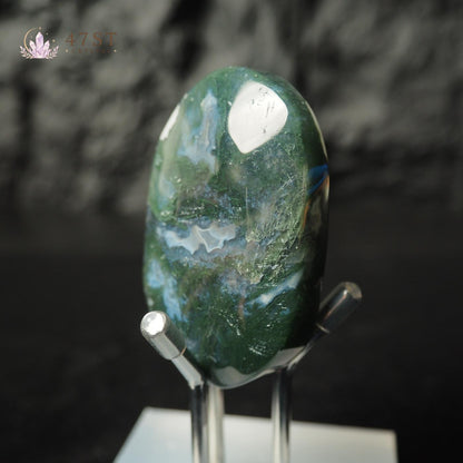 Moss Agate Palm Stone
