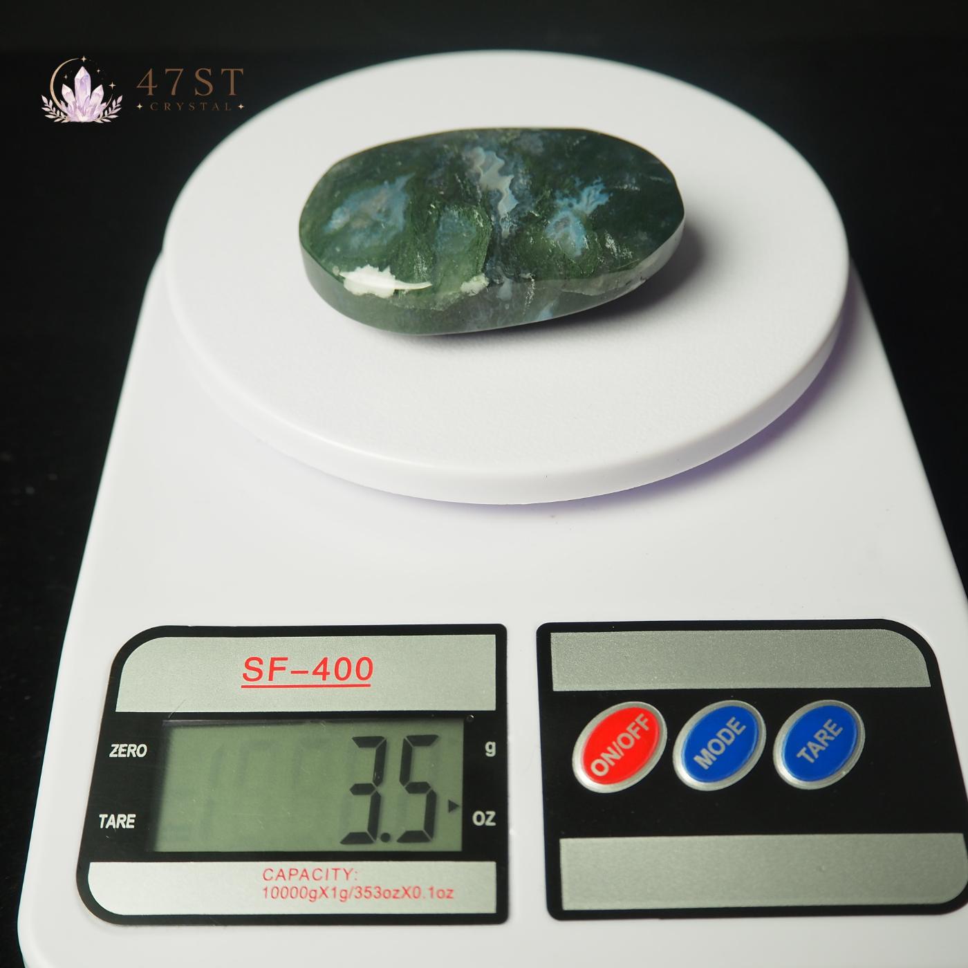 Moss Agate Palm Stone