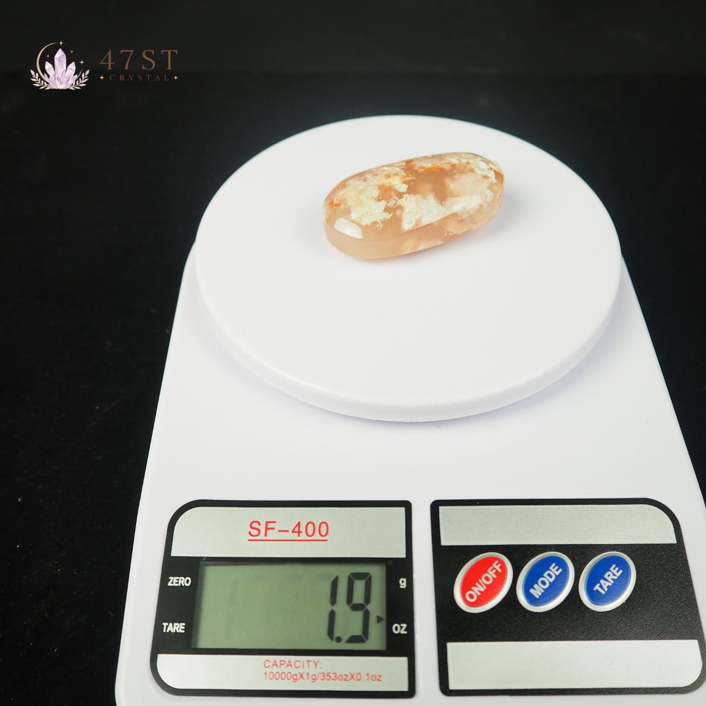Flower Agate Palm Stone