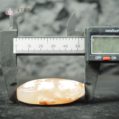 Flower Agate Palm Stone