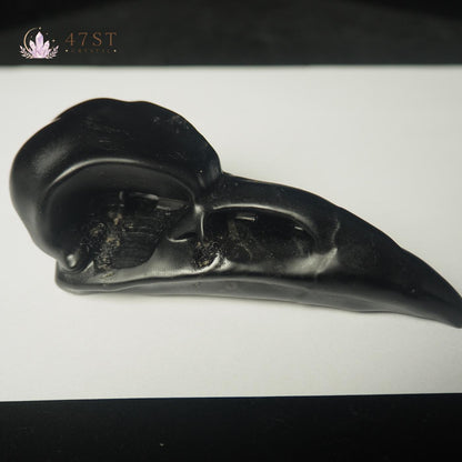Obsidian Bird Skull