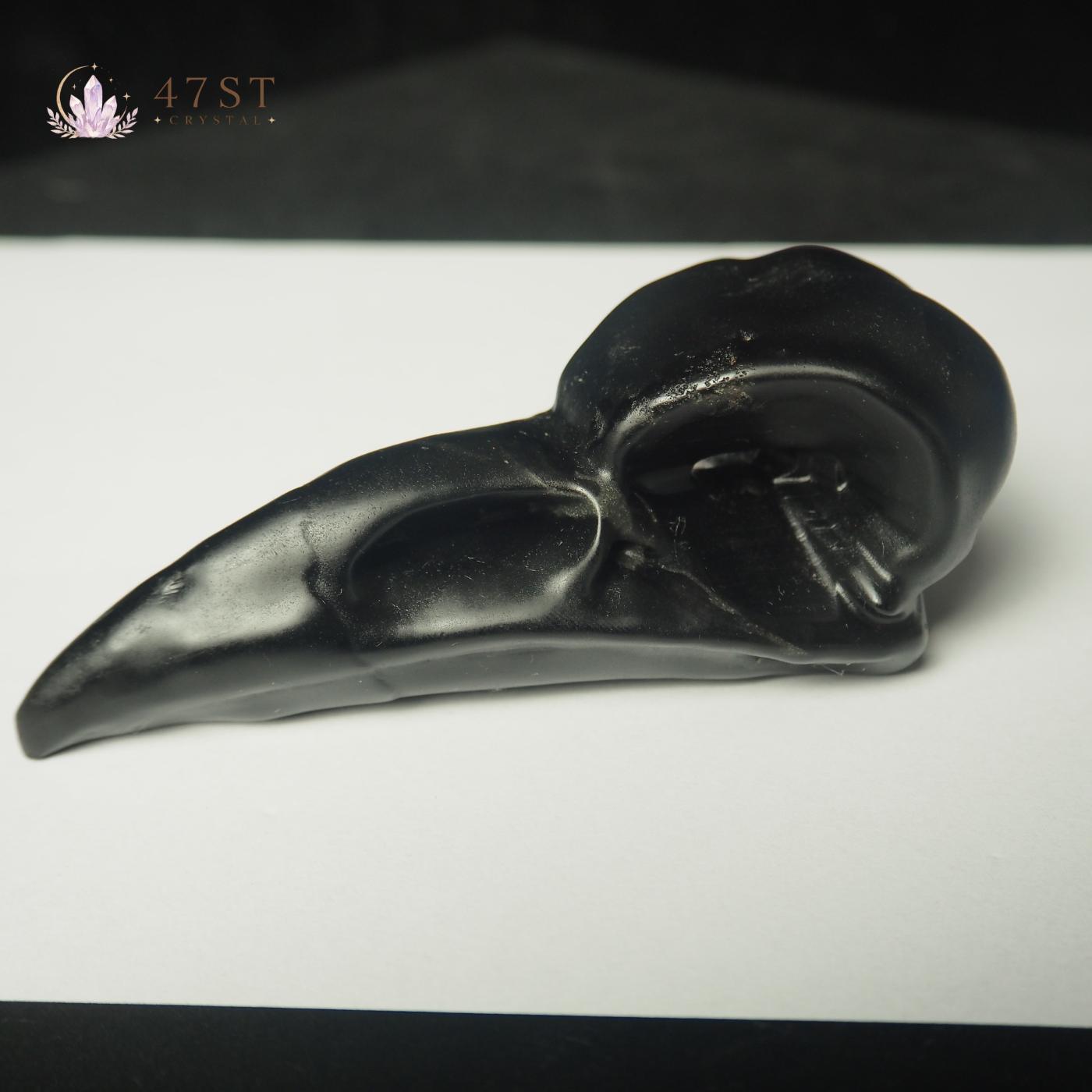 Obsidian Bird Skull
