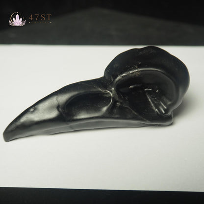 Obsidian Bird Skull