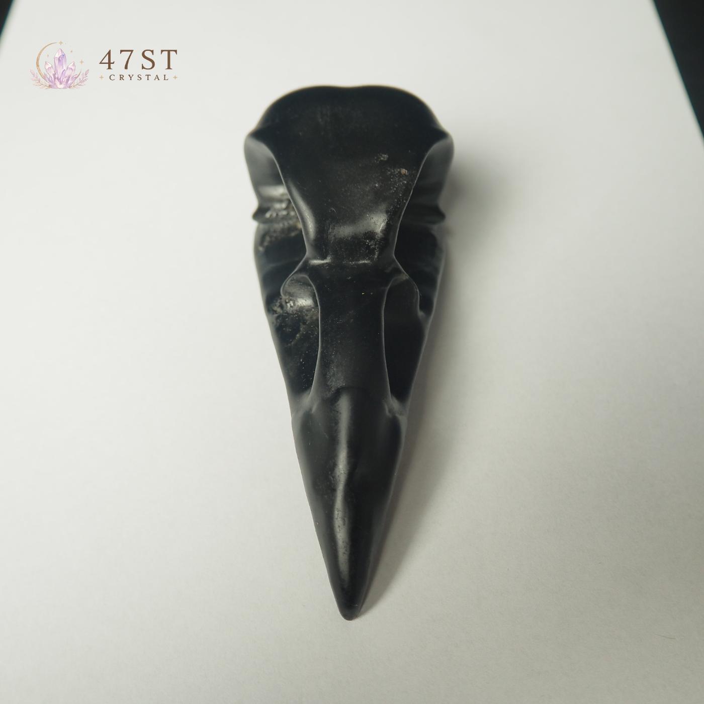 Obsidian Bird Skull