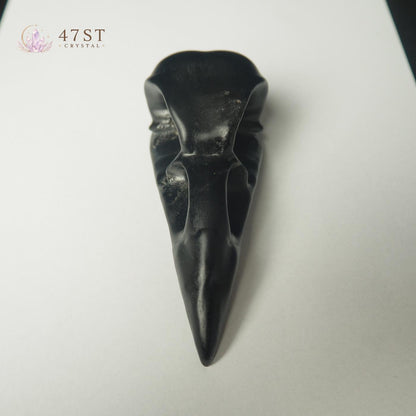 Obsidian Bird Skull
