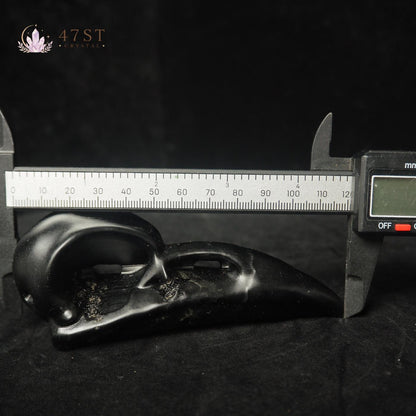 Obsidian Bird Skull
