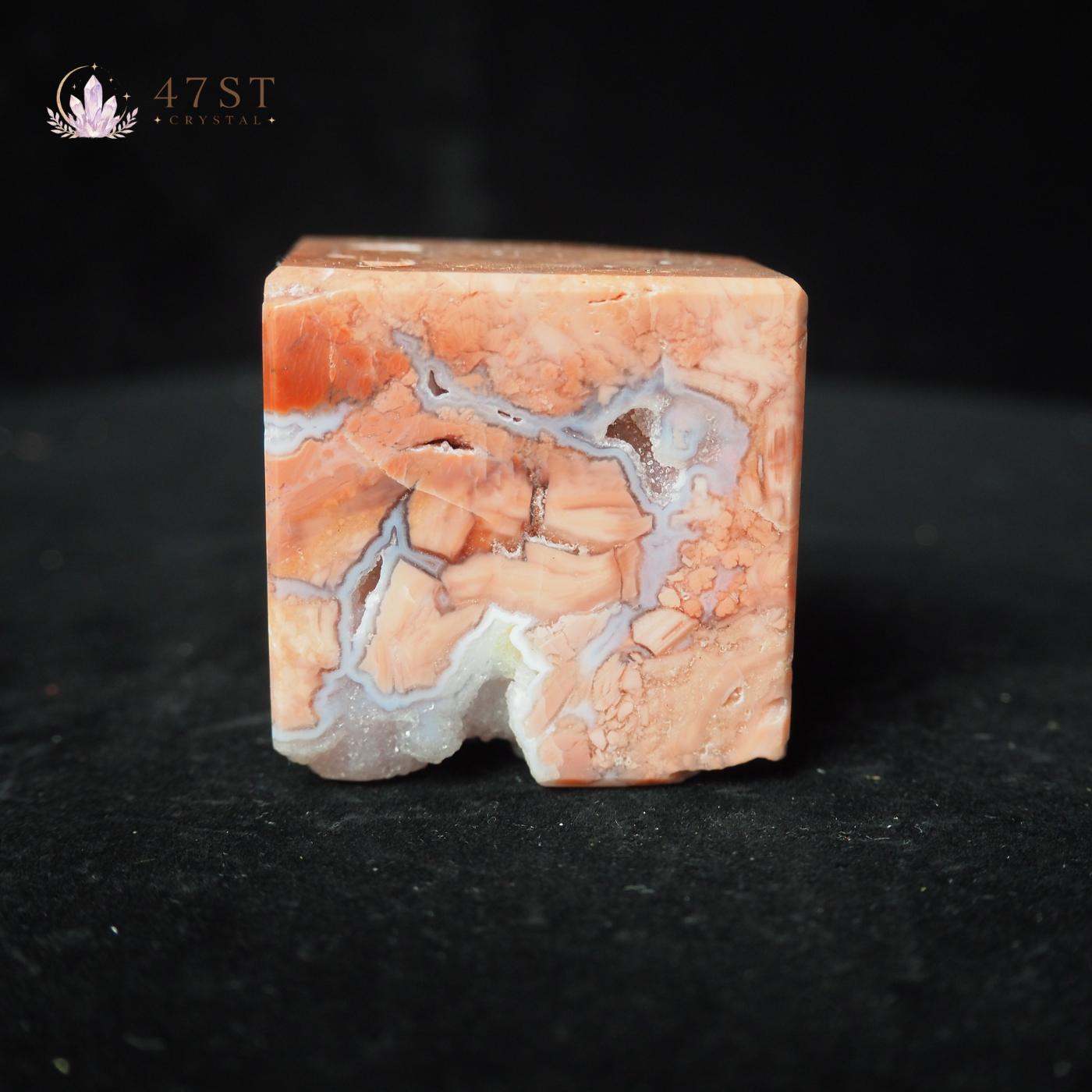 Cotton Candy Agate Druzy Cube