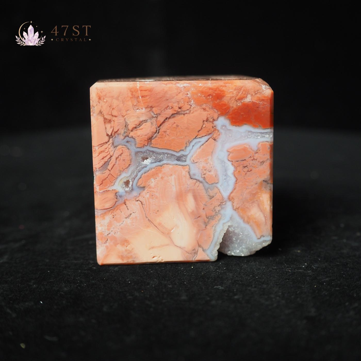 Cotton Candy Agate Druzy Cube