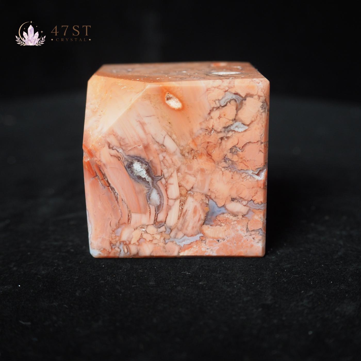 Cotton Candy Agate Druzy Cube