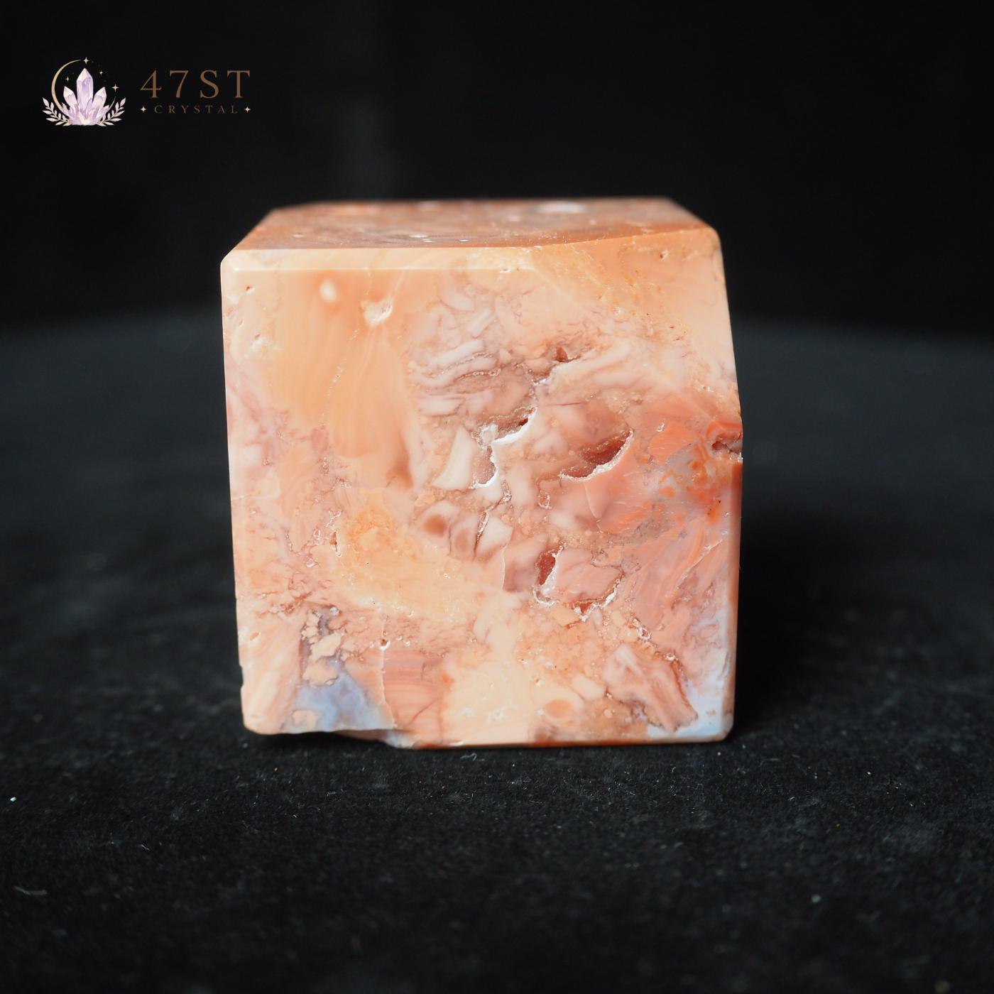 Cotton Candy Agate Druzy Cube