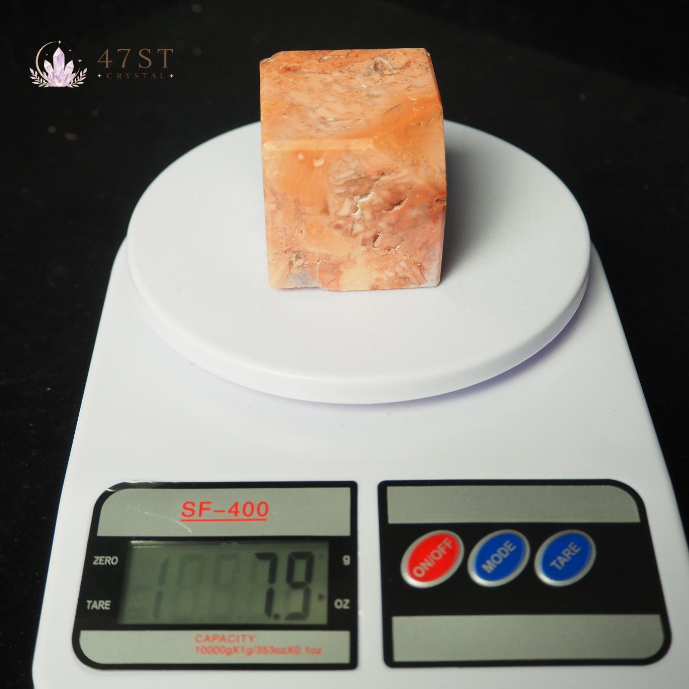 Cotton Candy Agate Druzy Cube