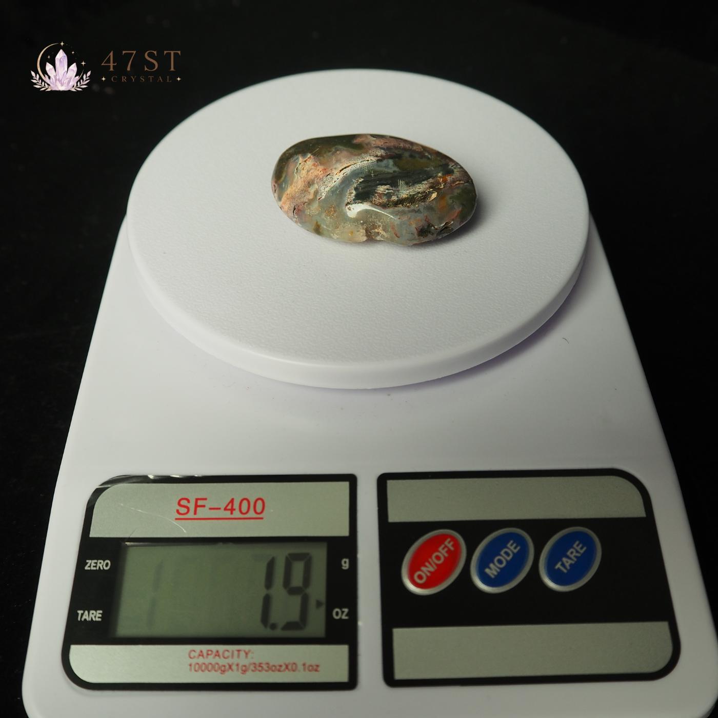 Moss Agate Palm Stone