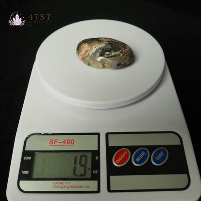 Moss Agate Palm Stone