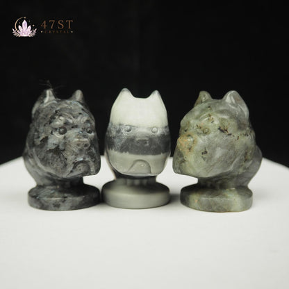 Multi-Material Beagle Dog Head Carving
