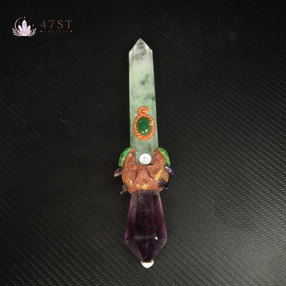 Fluorite Amethyst Sword