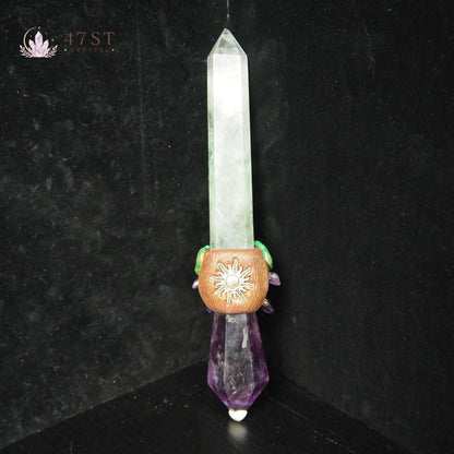 Fluorite Amethyst Sword