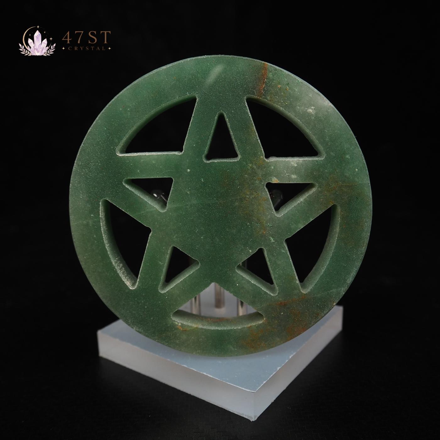 Green Aventurine Pentacle Disc