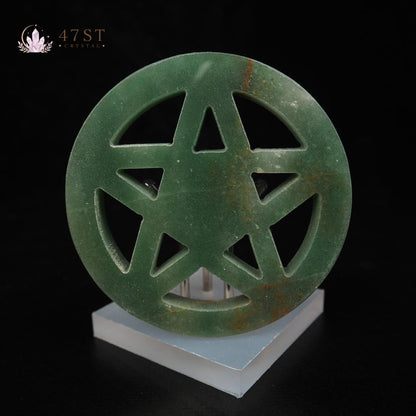 Green Aventurine Pentacle Disc