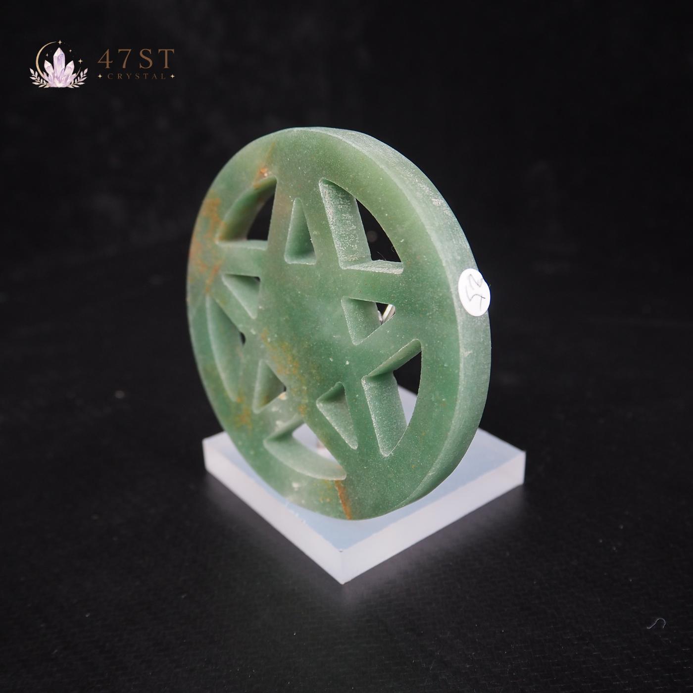 Green Aventurine Pentacle Disc
