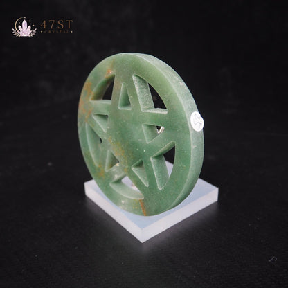 Green Aventurine Pentacle Disc