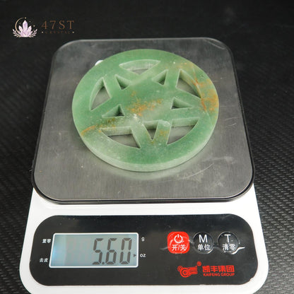 Green Aventurine Pentacle Disc