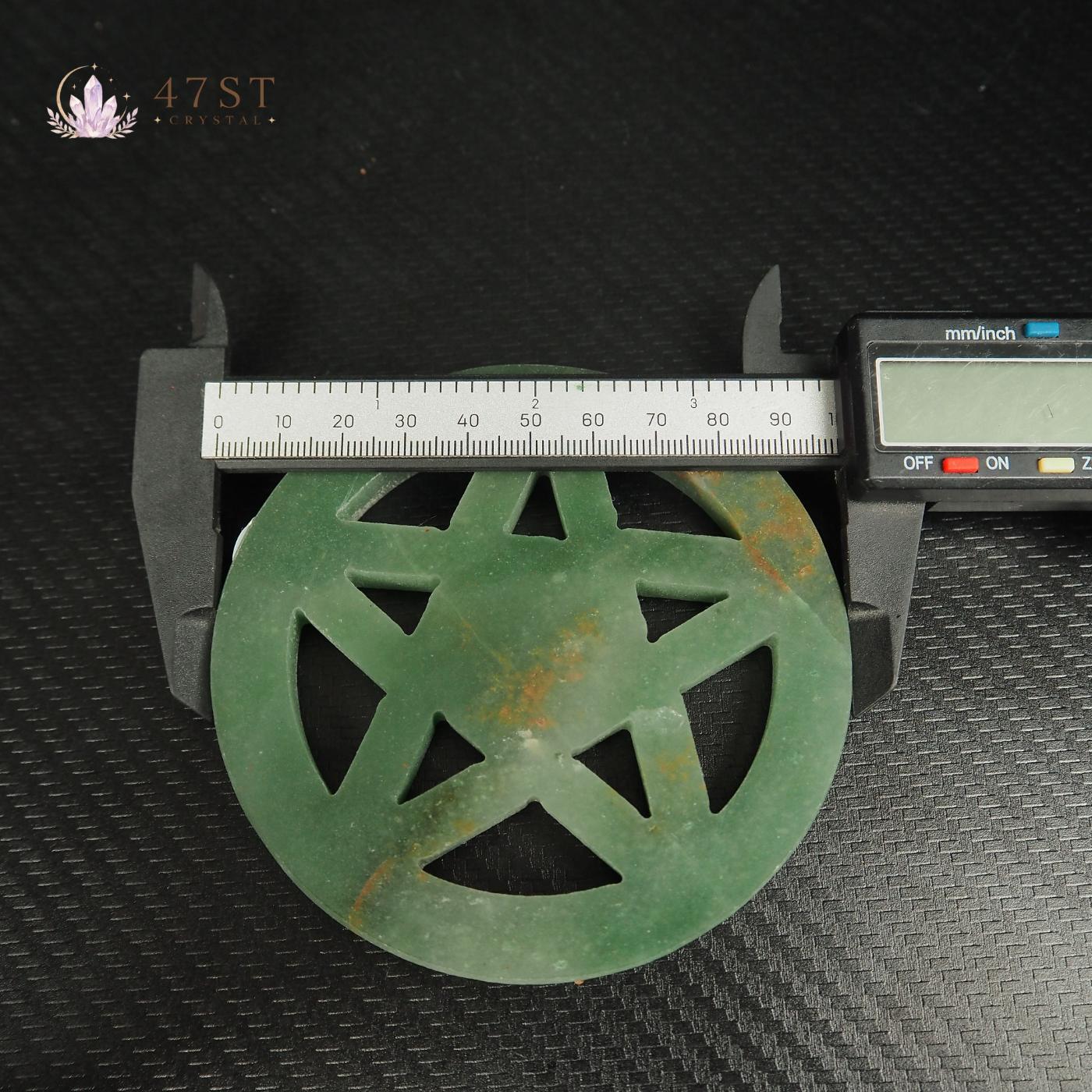 Green Aventurine Pentacle Disc