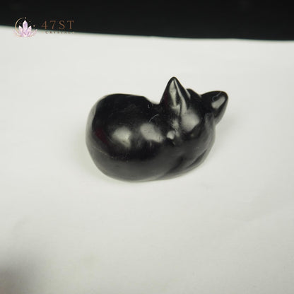 Gold Sheen Obsidian Sleeping Cat