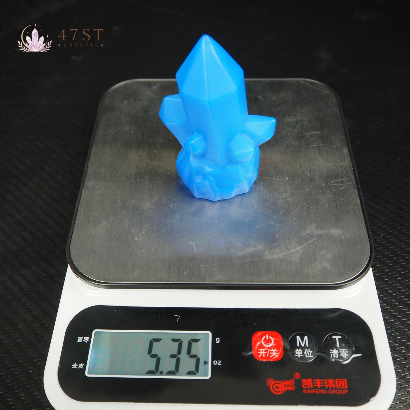 Blue Opalite Crystal Cluster Carving