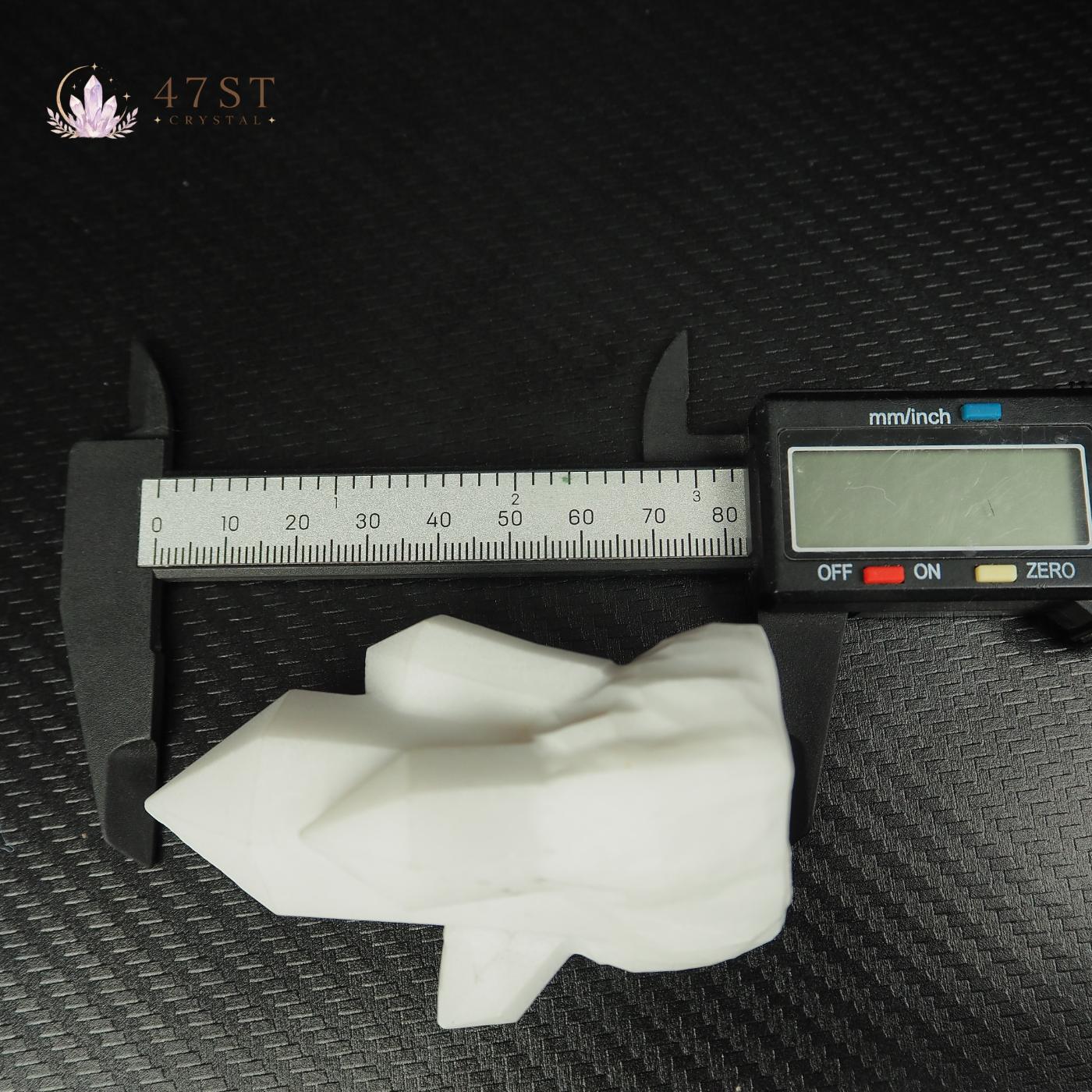 White Jade Crystal Cluster Carving
