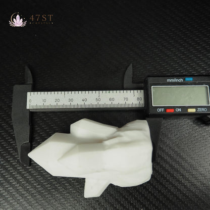 White Jade Crystal Cluster Carving